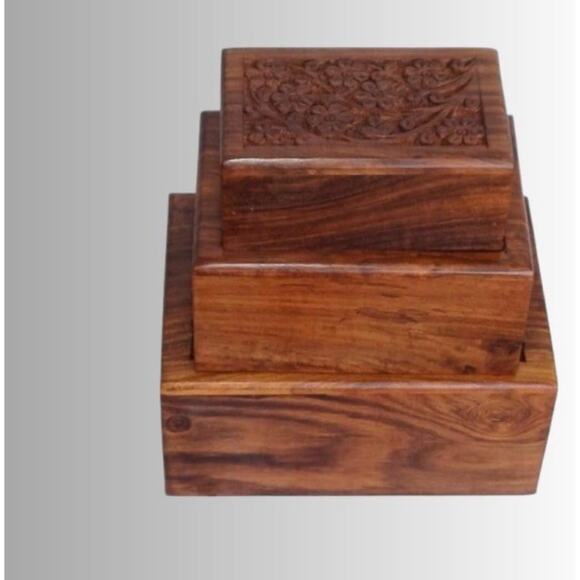 Keepsake Urn for Ashes, Wooden Urn for Human Pet Ash Funeral Cremation Urn Small - Picture 2 of 8